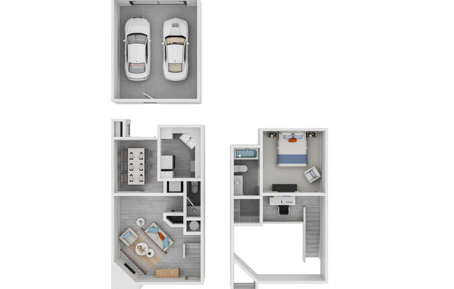 1 bed, 1.5 baths, 904 sqft, $1,487