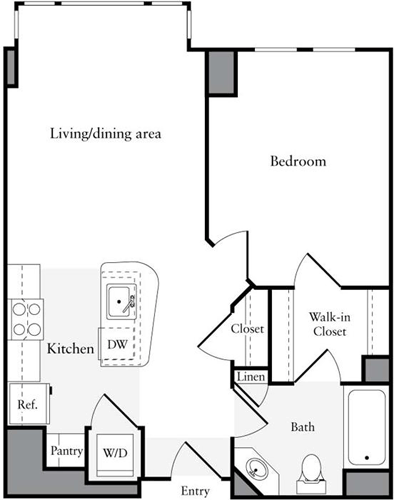 1 bed, 1 bath, 672 sqft, $3,830