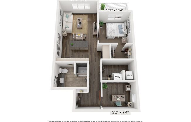 1 bed, 1 bath, 732 sqft, $1,725, Unit 238