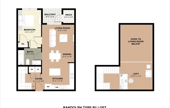 1 bed, 1 bath, 941 sqft, $2,815, Unit U405