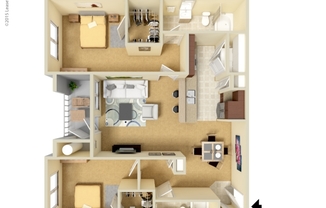 2 beds, 2 baths, 1,124 sqft, $1,645