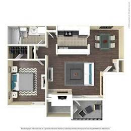 1 bed, 1 bath, 820 sqft, $955