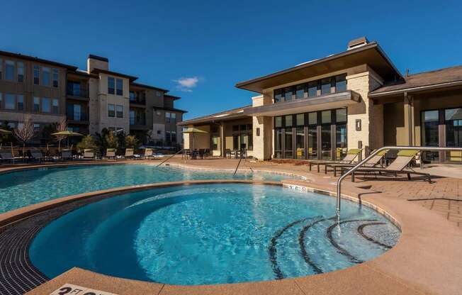 Resort Style Pool with Hot Tub