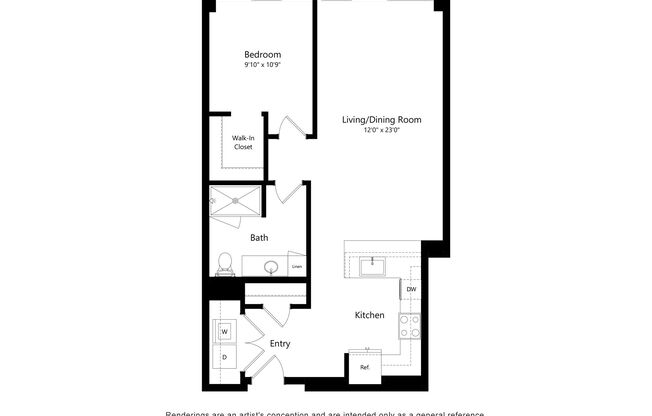 1 bed, 1 bath, 843 sqft, $1,995, Unit 708