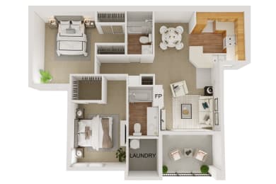 2 beds, 2 baths, 1,034 sqft, $2,984