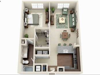 1 bed, 1 bath, 878 sqft, $1,518