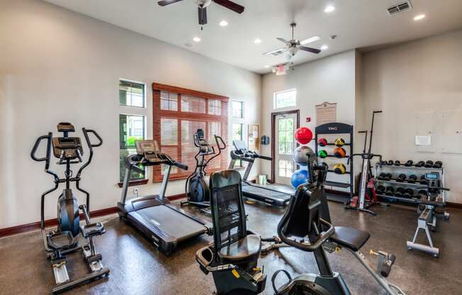 the gym at 1861 muleshoe road has plenty of exercise equipment