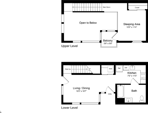 Studio, 1 bath, 725 sqft, $3,436, Unit 104