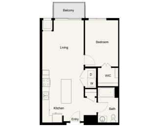 1 bed, 1 bath, 756 sqft, $1,883