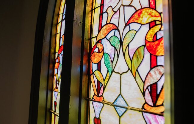 Stain Glass Windows at San Sofia Luxury Apartments, Cleveland, 44113