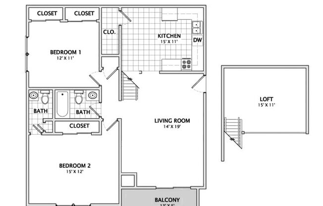 2 beds, 1.5 baths, 1,103 sqft, $1,260, Unit E-09