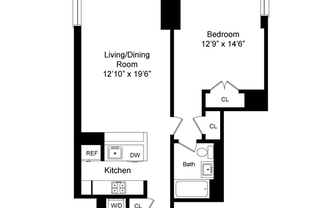 1 bed, 1.5 baths, 793 sqft, $7,500, Unit 12C