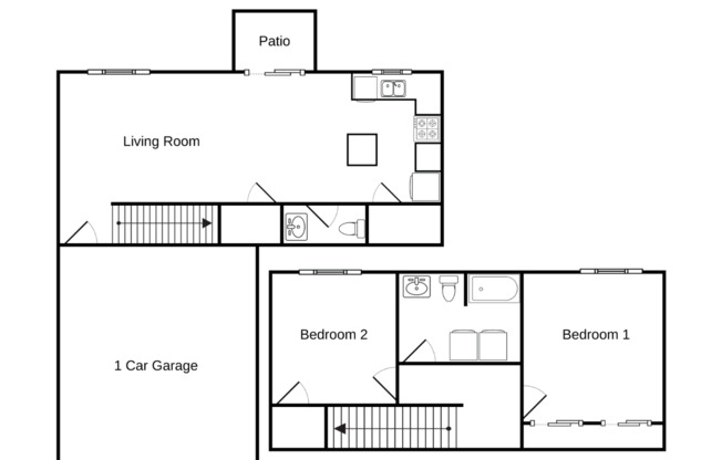 2 beds, 1.5 baths, 1,237 sqft, $1,655, Unit OS 4143-102