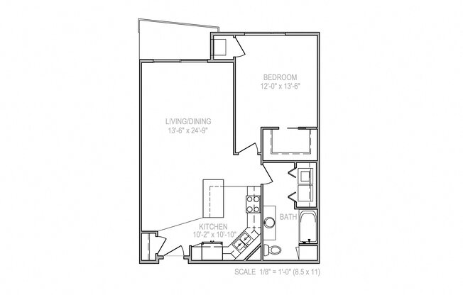 1 bed, 1 bath, 856 sqft, $1,695