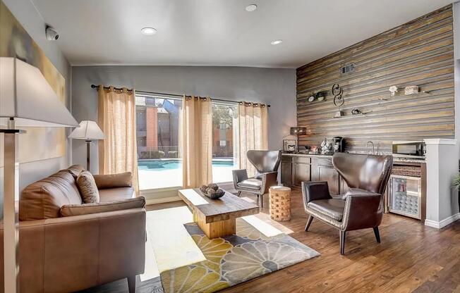 a living room filled with furniture and a fireplace