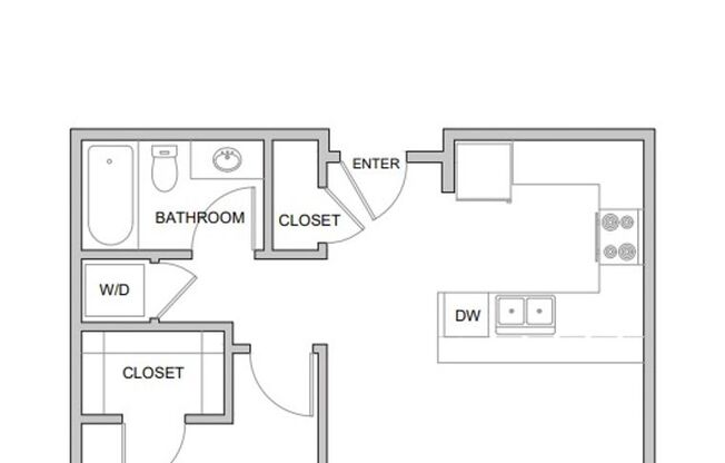 1 bed, 1 bath, 635 sqft, $1,750, Unit 307