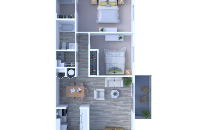 2 beds, 1 bath, 865 sqft, $1,395