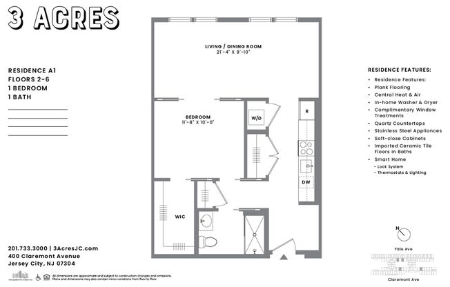 1 bed, 1 bath, 690 sqft, $2,595, Unit 6023