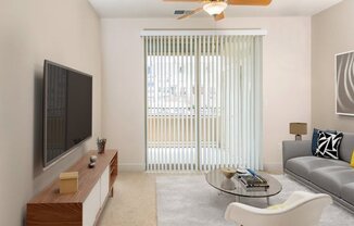 Living Room With Television at San Moritz Apartments, Utah