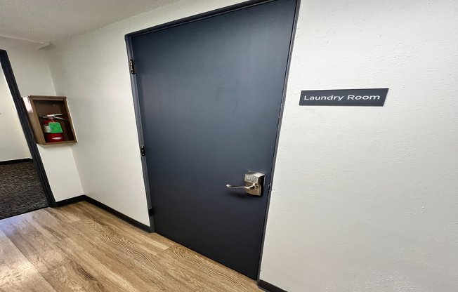 Step into convenience with this chic laundry room entrance.