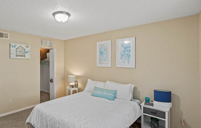 bedroom with a walk in closet