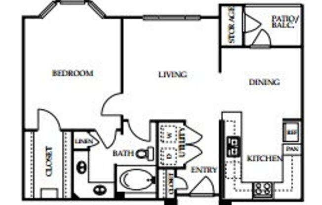 1 bed, 1 bath, 842 sqft, $1,438