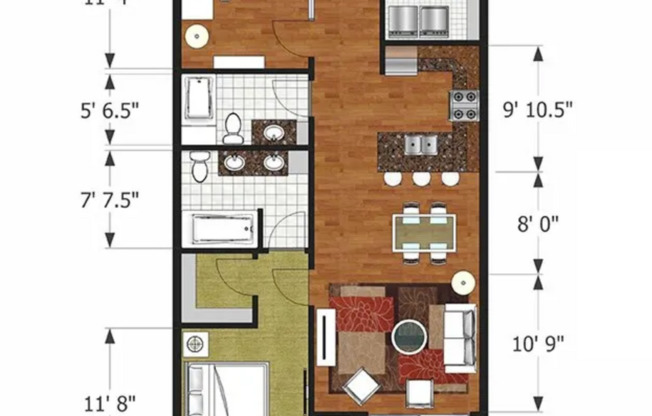 2 beds, 2 baths, 959 sqft, $1,815, Unit 218