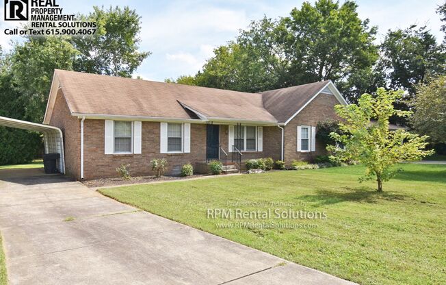 Gorgeous updated one-level 3BR/2BA in N. Murfreesboro, washer/dryer included