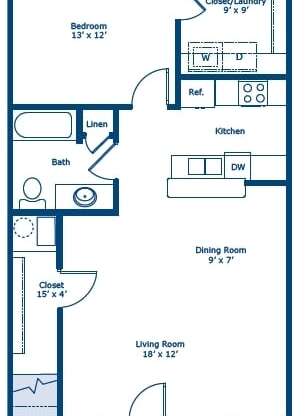 a blueprint of a floor plan of a house