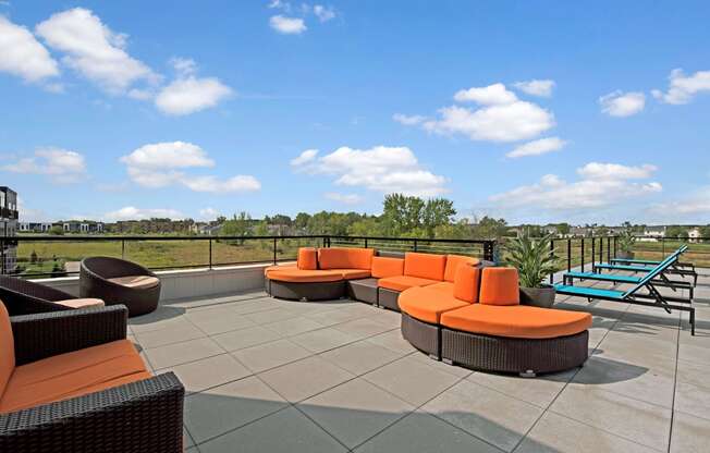 The Rooftop Lounge at the Lafayette Apartment Homes, Weidner Real Estate Properties Apartments for rent Fitchburg, WI