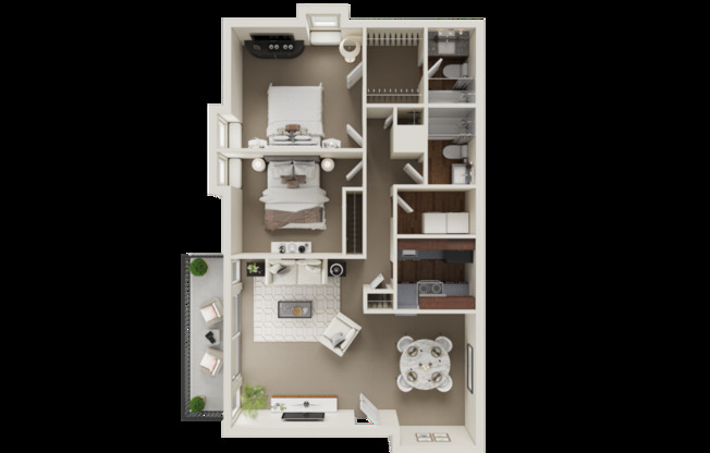 2 beds, 2 baths, 1,141 sqft, $1,750, Unit B06