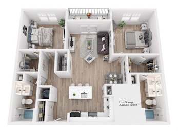 2 beds, 2 baths, 1,218 sqft, $1,940