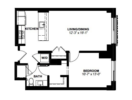 1 bed, 1 bath, 698 sqft, $3,690, Unit 431