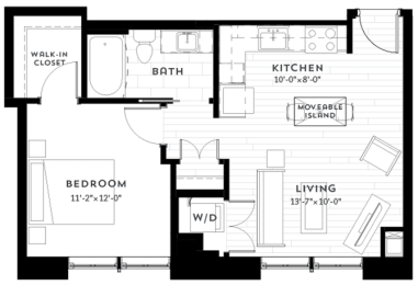 1 bed, 1 bath, 611 sqft, $1,525