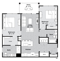 2 beds, 2 baths, 1,041 sqft, $3,227