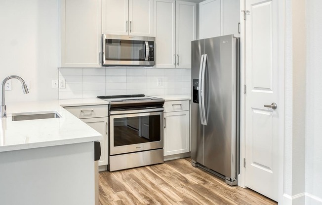 Stainless steel appliances at Windsor at Broadway Station, 1145 S. Broadway, 80210