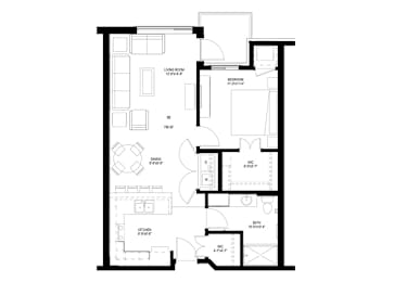 1 bed, 1 bath, 800 sqft, $1,428