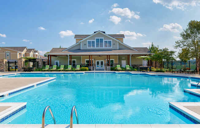 Glenbrook Apartments resort-style pool with expansive lounge deck