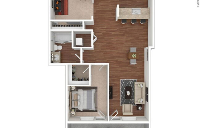 1 bed, 1 bath, 501 sqft, $1,625