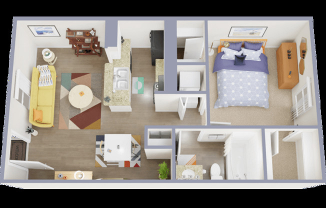 1 bed, 1 bath, 570 sqft, $799