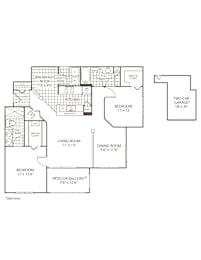 2 beds, 2 baths, 1,210 sqft, $1,965