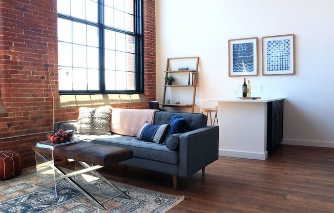 Living Room Furniture at Riverwalk Apartments, Lawrence, MA