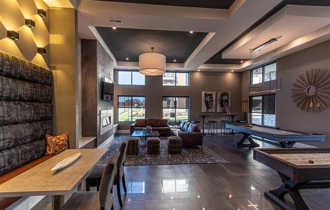 Game Room at One Deerfield Apartments, Mason, OH