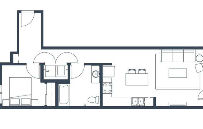 1 bed, 1 bath, 520 sqft, $2,545, Unit 413