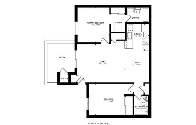 2 beds, 2 baths, 885 sqft, $2,931, Unit 22-254