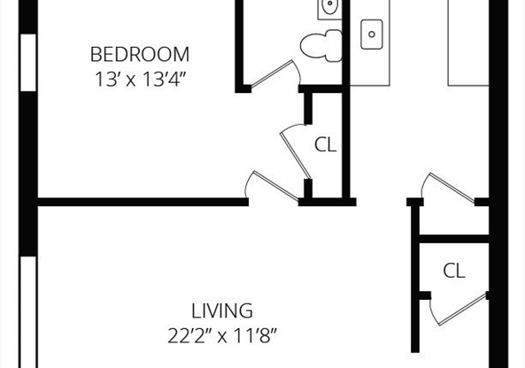 1 bed, 1 bath, 555 sqft, $2,350, Unit 09