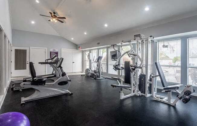 the gym at the monarch luxury apartments