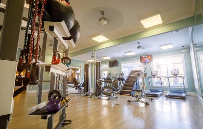 The Asher at Sugarloaf apartments in Lawrenceville Georgia photo of fitness center