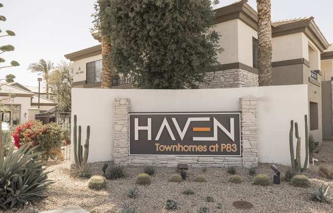 Property Sign at Haven Townhomes at P83 in Peoria Arizona