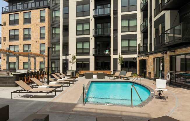 Resort Style Pool with Sundeck at Residences at 1700, Minnetonka, MN 55305